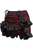Red/Black Brocade Ruched Bustle Skirt