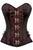 Top Drawer Swirl Brocade Steel Boned Overbust Corset with Buckles