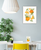 Citrus Orange Botanical White Framed Print Wall Art