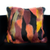 Plutus Burgandy, Black Exotic Parrot Animal Faux Fur Luxury Throw Pillow
