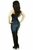Lavish Lace Overbust Corset with Zipper