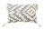13" X 20" Gray and White Throw Pillow with Tassels