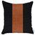 Homeroots Home Decor 18" x 18" Black and Brown Geometric Zippered Handmade Polyester Throw Pillow Cover