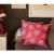 Homeroots Home Decor Set of 2 Red and White Snowflakes Throw Pillows