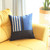 Homeroots Home Decor 18" x 18" Blue Striped Zippered Handmade Polyester Throw Pillow Cover