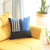 Homeroots Home Decor 18" x 18" Blue Striped Zippered Handmade Polyester Throw Pillow Cover
