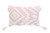 Homeroots Home Decor 13 X 20 Inches Pink and White Textural Abstract Throw Pillow with Tassels