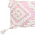 Homeroots Home Decor 13 X 20 Inches Pink and White Textural Abstract Throw Pillow with Tassels