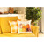 Set of Two 18" Orange And White Fall Plaid Fabric Throw Pillow Covers