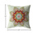 16" Orange Green Mandala Zip Suede Throw Pillow
