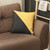 Homeroots Home Decor 18" x 18" Yellow and Black Geometric Zippered Handmade Polyester Throw Pillow Cover, Yellow and Black, Handmade