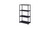 44" Black Metal Four Tier Etagere Bookcase