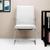 Set of Two White and Silver Faux Leather Conference Office Chair
