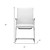Set of Two White and Silver Faux Leather Conference Office Chair