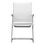 Set of Two White and Silver Faux Leather Conference Office Chair