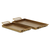 Set of Two Gold Cast Iron Handmade Vanity Trays With Handles