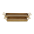 Set of Two Gold Cast Iron Handmade Vanity Trays With Handles