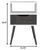 25" Wood One Drawer Nightstand