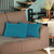Homeroots Home Decor Set Of 2 Teal Modern Lumbar Throw Pillows