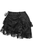 Black Lace Ruched Bustle Skirt