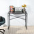 39" Brown and Black Wood and Metal H-Shape Computer Desk