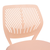 Baby Pink and White Adjustable Height Swivel Rolling Office Chair