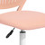 Baby Pink and White Adjustable Height Swivel Rolling Office Chair