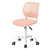 Baby Pink and White Adjustable Height Swivel Rolling Office Chair