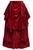 Dark Red Velvet Adjustable High Low Bustle Skirt