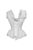 Top Drawer White Brocade & Lace Steel Boned Corset with Cap Sleeves