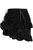 Black Velvet Ruched Bustle Skirt