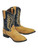 TuffRider Children's Lassen Rounded Toe Western Boot- Tan w/ Navy- 9C