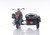 8" Black Metal Hand Painted Decorative Motorcycle