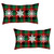 Homeroots Home Decor Set of 2 Christmas Snowflake Trio Plaid Lumbar Pillow Covers, 12 x 20 Inches, Set of 2