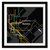 Courtside Market Manhattan Subway, Black Map Framed Canvas