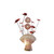 22" Silver and Clear Metal and Acrylic Red Rose Bedside Lamp