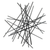 35" X 34" Black Metal Abstract Hanging Dimensional Sculpture