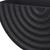 Set of Two Black Metal Geometric Half Moon Wall Planters