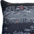 Homeroots Home Decor Amsterdam Nighttime Skyline Lumbar Decorative Pillow, Black, 35 Inches