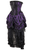Top Drawer Steel Boned Purple w/Black Lace Bustle Corset Dress