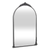 34" Black Metal Arch Accent Mirror