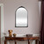 34" Black Metal Arch Accent Mirror