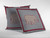 16” Red Gray Elephant Zippered Suede Throw Pillow