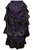 Purple/Black Brocade Adjustable High Low Bustle Skirt