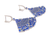 Multi Shape Dazzling Simulated Dangle Earrings, 925 Sterling Silver
