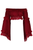 Dark Red Smocked Flare Sleeve Peasant Top