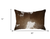 12" X 20" Chocolate Cowhide Throw Pillow