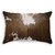 12" X 20" Chocolate Cowhide Throw Pillow