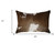 12" X 20" Chocolate Cowhide Throw Pillow