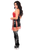 Lavish 2 PC Red Patent Bustier & Lace-Up Skirt Set